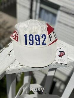 Polo stadium 1992 Hat White Sz S/m Ralph Lauren Vintage