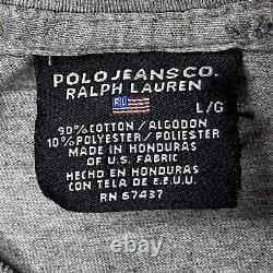 RARE Polo Ralph Lauren T Shirt Vintage Polo Jeans Co Distressed Grunge Large L