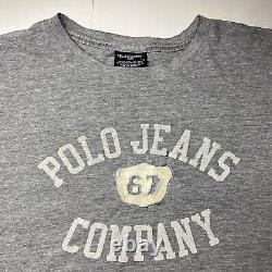 RARE Polo Ralph Lauren T Shirt Vintage Polo Jeans Co Distressed Grunge Large L