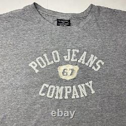 RARE Polo Ralph Lauren T Shirt Vintage Polo Jeans Co Distressed Grunge Large L