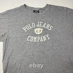 RARE Polo Ralph Lauren T Shirt Vintage Polo Jeans Co Distressed Grunge Large L