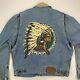 Rare Vntg Polo Ralph Lauren (m) 1992 Denim Indian Chief Corduroy Collar Jacket