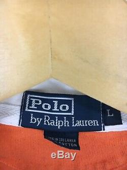 RARE VTG Polo Ralph Lauren 5 Horseman Equestrian Stampede Rugby Polo Shirt Sz L