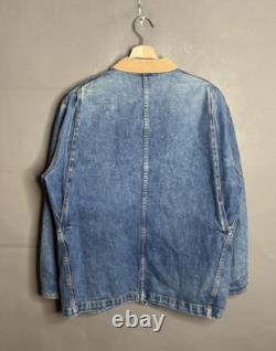 RARE Vintage 80s Polo Ralph Lauren Denim Chore Jacket Size L