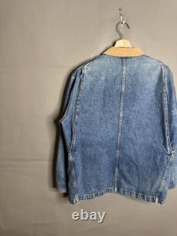 RARE Vintage 80s Polo Ralph Lauren Denim Chore Jacket Size L