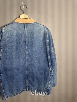 RARE Vintage 80s Polo Ralph Lauren Denim Chore Jacket Size L