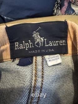 RARE Vintage 80s Polo Ralph Lauren Denim Chore Jacket Size L