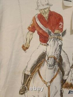 RARE Vintage 90's Polo Ralph Lauren The 5 Horsemen T-shirt NWT Size M