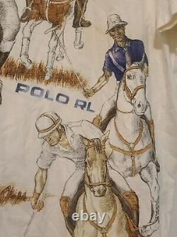 RARE Vintage 90's Polo Ralph Lauren The 5 Horsemen T-shirt NWT Size M