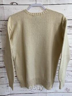 RARE Vintage 90s Ralph Lauren Golf Polo Bear Intarsia Knit Sweater Large L EXC