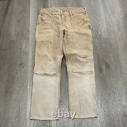 RARE Vintage Polo Ralph Lauren Double Knee Workwear Pants 36x30 Sun Faded