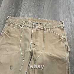 RARE Vintage Polo Ralph Lauren Double Knee Workwear Pants 36x30 Sun Faded