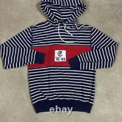 RARE Vintage Polo Ralph Lauren Hoodie RL-93 Sportsman Stripe Sz Large EUC