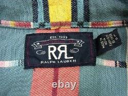 RRL Polo Ralph Lauren Vintage Long Shirt Check Size L