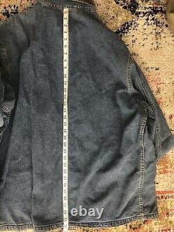 RRL Ralph Lauren XL Jean Jacket VTG Chore Coat Denim XXL Polo Trucker Distressed