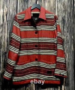 Ralph Lauren Jacket VTG Hunting Chore Polo Country Indian Serape RRL Aztec Red