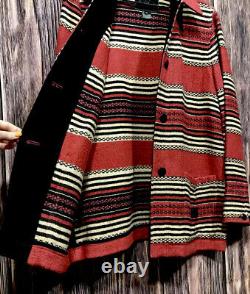 Ralph Lauren Jacket VTG Hunting Chore Polo Country Indian Serape RRL Aztec Red