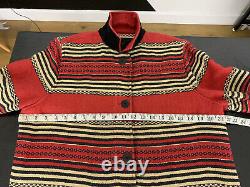 Ralph Lauren Jacket VTG Hunting Chore Polo Country Indian Serape RRL Aztec Red