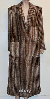 Ralph Lauren POLO vintage houndstooth plaid long wool coat 6