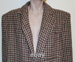 Ralph Lauren POLO vintage houndstooth plaid long wool coat 6