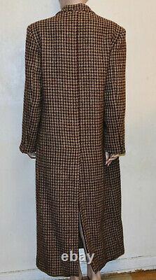 Ralph Lauren POLO vintage houndstooth plaid long wool coat 6