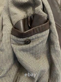 Ralph Lauren Polo Men's 100% Genuine Leather Lined Jacket Brown Size XL Vintage