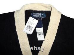 Ralph Lauren Polo P Wing Cardigan Sweater XL NWT Rare Vintage Varsity Letterman