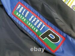 Ralph Lauren Polo Sport Vintage Pepsi stadium Windbreaker Jacket L Spell Out 90s
