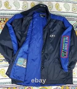 Ralph Lauren Polo Sport Vintage Pepsi stadium Windbreaker Jacket L Spell Out 90s