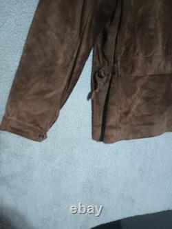 Ralph Lauren Polo Sued Jacket Mens XXL Vintage Wool Lining
