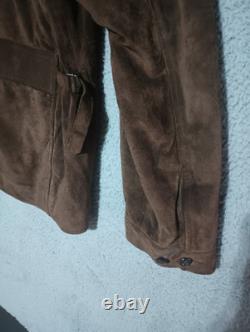 Ralph Lauren Polo Sued Jacket Mens XXL Vintage Wool Lining