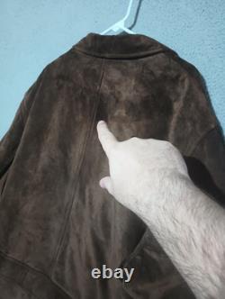 Ralph Lauren Polo Sued Jacket Mens XXL Vintage Wool Lining