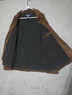 Ralph Lauren Polo Sued Jacket Mens XXL Vintage Wool Lining