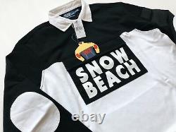 Ralph Lauren Polo Sz XL Snow Beach Rugby Shirt Vtg Black White B&w Pullover