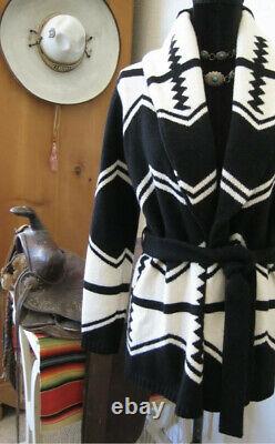 Ralph Lauren VTG Indian RRL Aztec Southwestern Sweater Western Polo Country Wrap