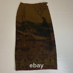 Ralph Lauren Vintage Polo Country Rodeo Ranch Equestrian Fall Wrap Skirt Size 8