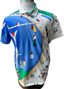 Ralph lauren Polo Riviera Italia Regatta Sailing Shirt 1992 Stadium Vintage Mens