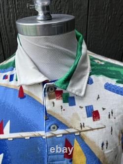 Ralph lauren Polo Riviera Italia Regatta Sailing Shirt 1992 Stadium Vintage Mens
