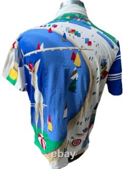 Ralph lauren Polo Riviera Italia Regatta Sailing Shirt 1992 Stadium Vintage Mens