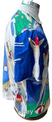 Ralph lauren Polo Riviera Italia Regatta Sailing Shirt 1992 Stadium Vintage Mens