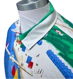 Ralph lauren Polo Riviera Italia Regatta Sailing Shirt 1992 Stadium Vintage Mens