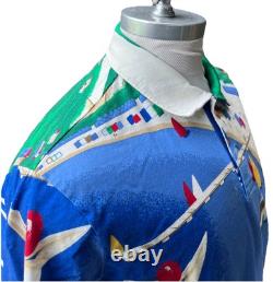 Ralph lauren Polo Riviera Italia Regatta Sailing Shirt 1992 Stadium Vintage Mens