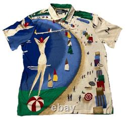 Ralph lauren Polo Riviera Italia Regatta Sailing Shirt 1992 Stadium Vintage Mens