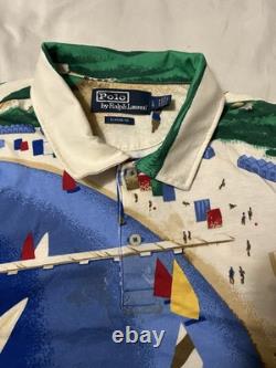 Ralph lauren Polo Riviera Italia Regatta Sailing Shirt 1992 Stadium Vintage Mens