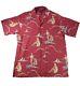 Rare Polo Ralph Lauren Vintage Camp Surfers Sailboats Hawaiian Shirt Viscose M