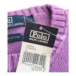 Rare Polo Ralph Lauren Vintage Cotton Knit M2048 Men's Hand Size L NWT 90's