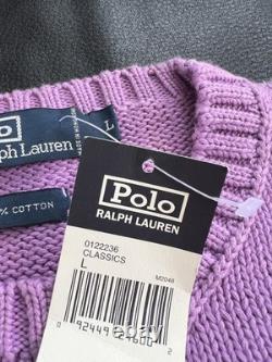 Rare Polo Ralph Lauren Vintage Cotton Knit M2048 Men's Hand Size L NWT 90's