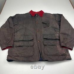 Rare Vintage POLO RALPH LAUREN Oilcloth Waxed Canvas Field Jacket 90s Brown SZ L