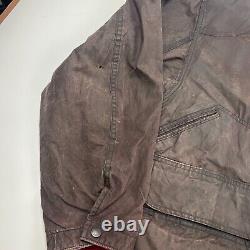 Rare Vintage POLO RALPH LAUREN Oilcloth Waxed Canvas Field Jacket 90s Brown SZ L