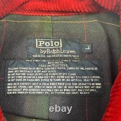 Rare Vintage POLO RALPH LAUREN Oilcloth Waxed Canvas Field Jacket 90s Brown SZ L